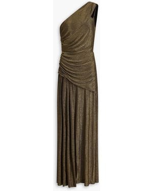 Diane von Furstenberg Rafael One-shoulder Draped Jersey Maxi Dress - Natural