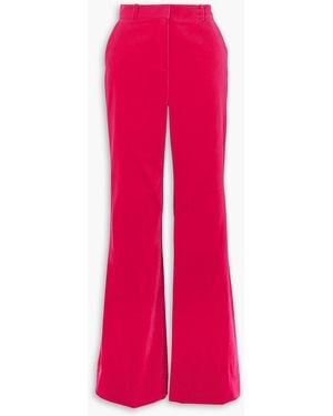 Bella Freud David Cotton-velvet Wide-leg Pants - Pink