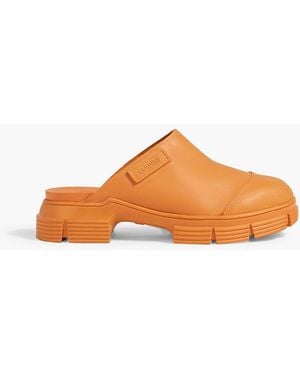 Ganni City Rubber Clogs - Orange