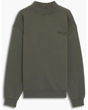 WSLY Oversized-sweatshirt aus fleece aus einer baumwollmischung - Grün