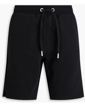 Ami Paris French Cotton-terry Drawstring Shorts - Black