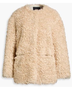 Maje Plush Jacket - Natural