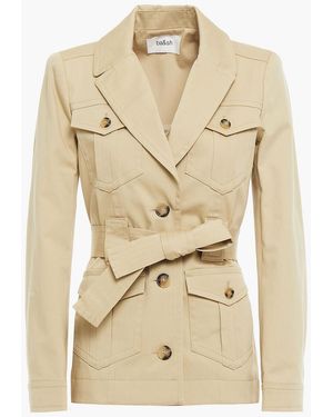 Ba&sh Cotton-blend Gabardine Jacket - Natural