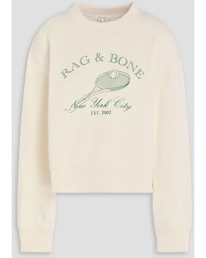 Rag & Bone Printed French Cotton-Blend Terry Sweatshirt - Natural