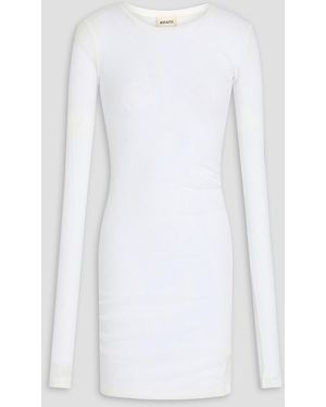 KHAITE Lenora Ribbed Cotton-Blend Top - White