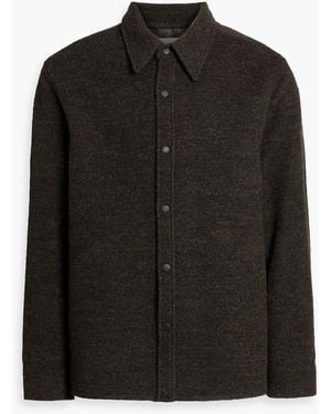 LE17SEPTEMBRE Wool-Blend Bouclé Overshirt - Black