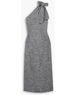 Lisa Marie Fernandez One-shoulder Woven Maxi Dress - Grey