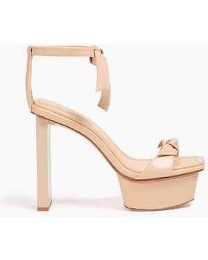 Alexandre Birman Clarita Knotted Leather Platform Sandals - Natural