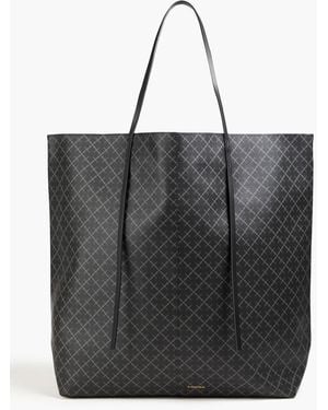 By Malene Birger Abrille Printed Faux Leather Tote - Black