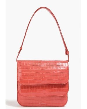 Rejina Pyo Ana Croc-Effect Leather Shoulder Bag - Red