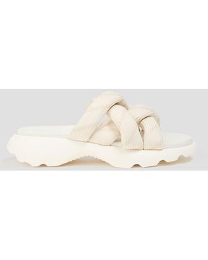 Moncler Belay Knot Cotton Sandals - White