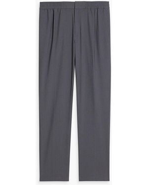 PAIGE Edmund Herringbone Woven Pants - Gray
