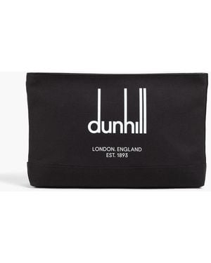 dunhill Logo-print Canvas Pouch - Black