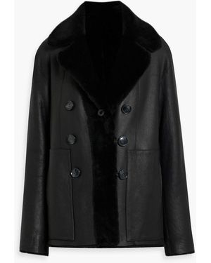 Dom Goor Reversible Double-breasted Shearling Coat - Black