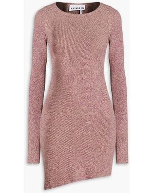REMAIN Birger Christensen Asymmetric Ribbed-knit Tunic - Pink
