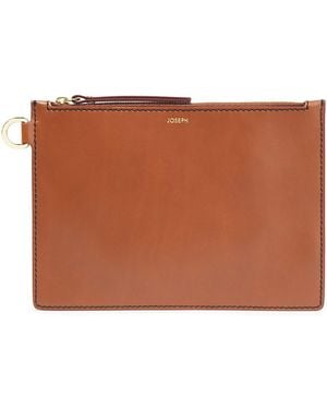 JOSEPH Leather Pouch - Brown