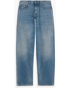Palm Angels Frayed Denim Jeans - Blue