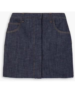 AZ FACTORY Lutz Huelle Frayed Denim Mini Skirt - Blue