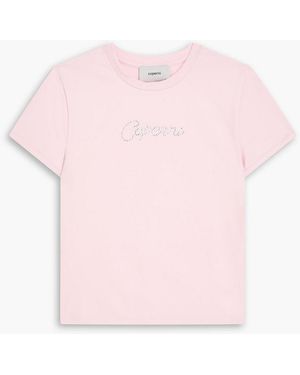 Coperni Crystal-Embellished Cotton-Jersey T-Shirt - Pink