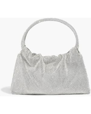 Jonathan Simkhai Ellerie Crystal-Embellished Satin Tote - Grey