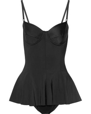 Norma Kamali Underwired Peplum Swimsuit - Black