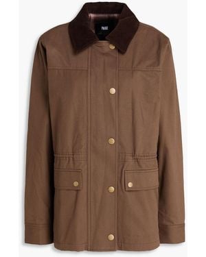 PAIGE Horizon Cotton-Gabardine Jacket - Brown