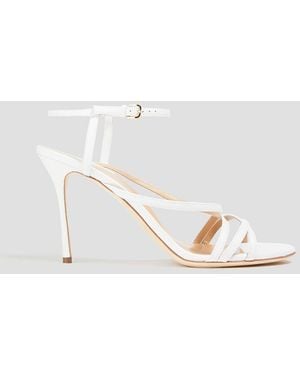 Sergio Rossi Bon Ton Leather Sandals - White