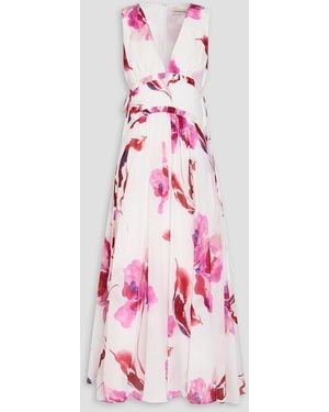 Nicholas Printed Cotton And Silk-Blend Voile Maxi Dress - Pink