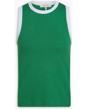 Rag & Bone Mia Pima Cotton-Jersey Tank - Green