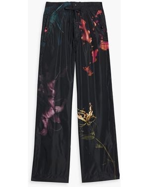 Dries Van Noten Wide-Leg Printed Shell Pants - Blue