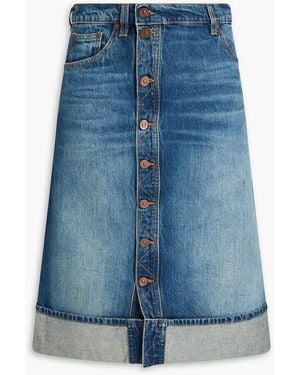 Victoria Beckham Denim Midi Skirt - Blue
