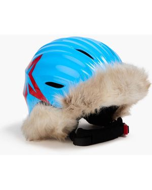Perfect Moment Polar Star Plush-Trimmed Ski Helmet - Blue