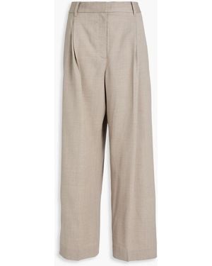 A.Emery Goddard Pleated Wool Wide-Leg Trousers - Natural