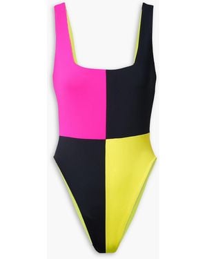 Mara Hoffman Idalia badeanzug aus econyl® in colour-block-optik - Pink