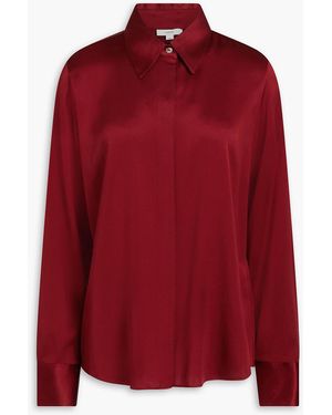 Vince Silk-blend Satin Shirt - Red