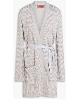 Missoni Metallic Jacquard-knit Cardigan - White