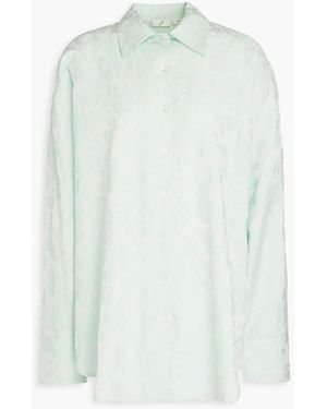 BITE STUDIOS Cotton-blend Jacquard Shirt - White