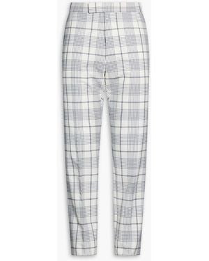 Thom Browne Checked Wool Pants - White