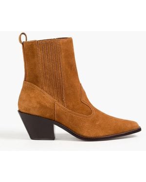 Tory Burch Suede Ankle Boots - Brown