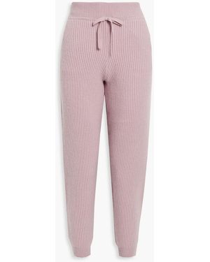 Rag & Bone Piere Ribbed Cashmere Track Pants - Pink