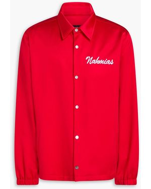 NAHMIAS Embroidered Silk Crepe De Chine Overshirt