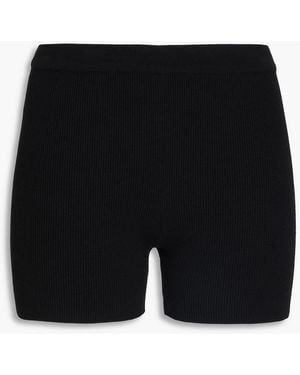 Jacquemus Arancia Ribbed-knit Shorts - Black