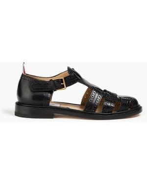 Thom Browne Leather Sandals - Black
