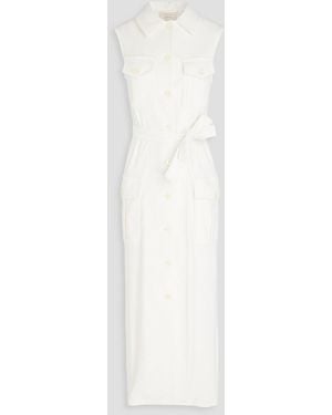 Giuliva Heritage Mary Angel Cotton-blend Terry Midi Shirt Dress - White