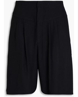 BITE STUDIOS Pleated Crepe Shorts - Blue