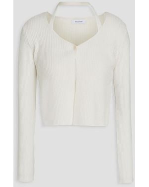 NAADAM Layered Wool And Cashmere-blend Cardigan - White