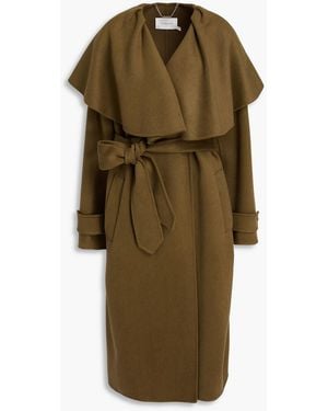 Zimmermann Belted Wool-Blend Felt Coat - Green