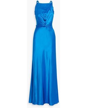 ROKSANDA Likai Twisted Silk-satin Gown - Blue