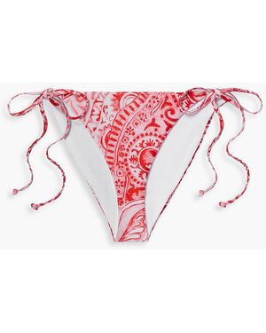 Mara Hoffman Lei tief sitzendes bikini-höschen mit print - Pink