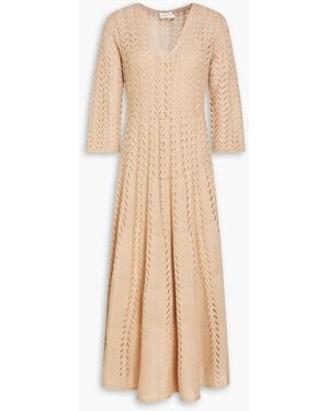 Zimmermann Pointelle-Knit Midi Dress - Natural